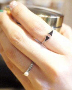 오닉스 세모 실버반지