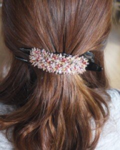 찰랑 비즈 올림머리 집게핀