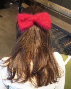 앙고라 리본머리핀