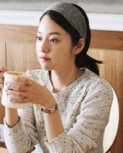 소녀 니트 머리띠