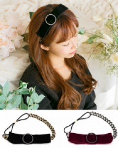 [레나크리스] 벨벳체인머리띠