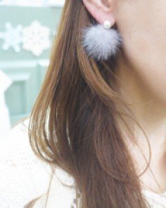 밍크귀걸이 / 밍크진주귀걸이