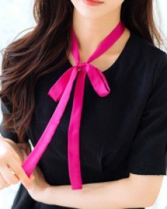 [레나크리스] 새틴 리본타이 목걸이