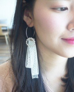 레이스 링 귀걸이
