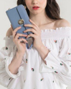 리얼가죽 미니 클러치 겸 크로스백