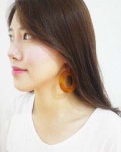 호피 링 마블 귀걸이