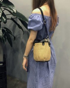 왕골 바스켓백 라탄 미니 크로스백