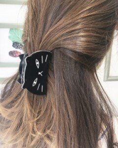 [프랑스핀] 고양이 집게핀 반묶음핀