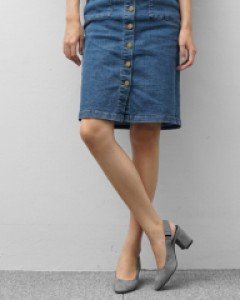 7cm굽 스웨이드힐