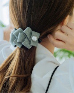 [레나크리스] 주름리본 바나나핀