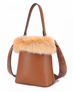 인조퍼 페이크퍼 버킷백