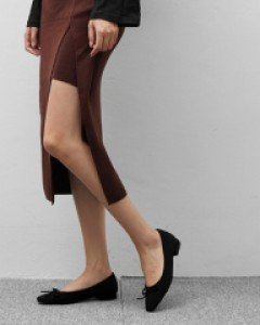 리본리봉 기본 스웨이드플랫