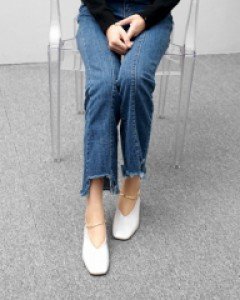 꼬임 메리제인 스트랩 플랫