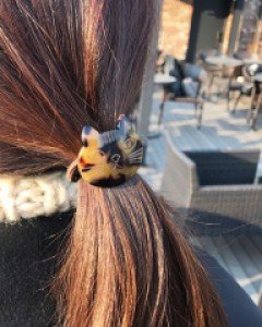 [프랑스핀] 고양이 호피 머리끈