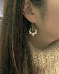 진주 봉봉 귀걸이