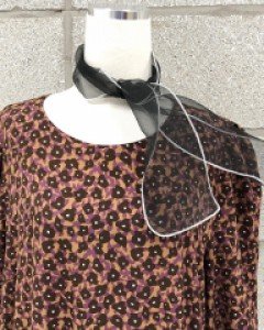 쁘띠 오간자 스카프 시스루