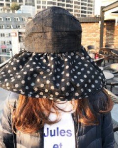 돌돌이 모자 도트 썬캡모자