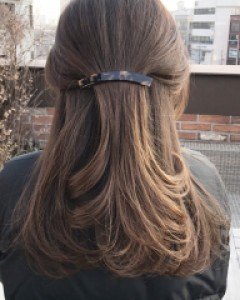 [프랑스핀] 반달 호피 자동핀