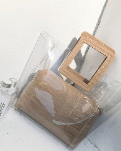 크로커다일 투명 숄더백