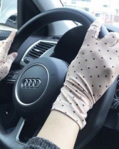 호피 도트 꽃무늬 자외선차단 손가락 여자 운전 장갑