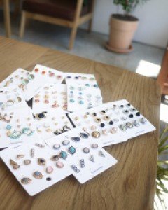 빈티지 컬러 레이어드 세트 귀걸이