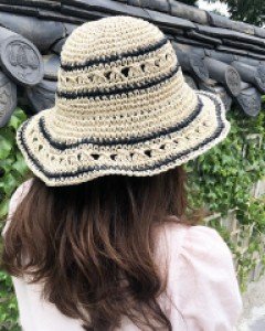 뜨개 라탄 버킷햇