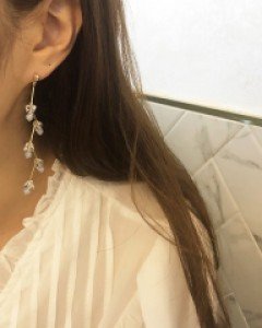 은은 웨딩 드롭 귀걸이