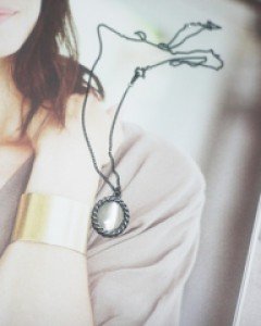 92,5% 빈티지 흑니켈 롱 목걸이