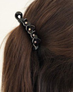 [프랑스핀] 스와로브스키 미니 꽃 바나나핀