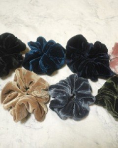 컬러 벨벳 슈슈 곱창 스크런치 헤어끈 (7color)