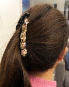 화려한 큐빅 바나나핀 (4color)