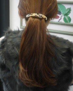 [프랑스핀] 둥근 호피 자동핀 (2color)