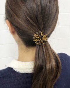 [프랑스핀] 찰랑찰랑 호피 머리끈