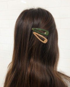 블링블링 큐빅 포인트 똑딱핀(4color)