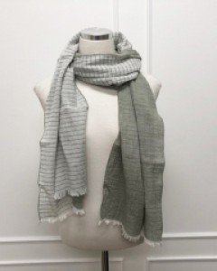 거즈 면 남녀공용 양면 체크 무지 스카프 (5color)