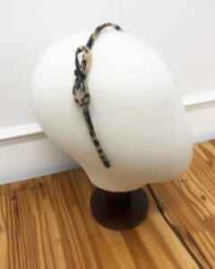 [프랑스핀] 리본 호피 헤어밴드 머리띠