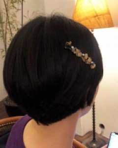 [프랑스핀] 호피 리본 진주 미니 자동핀 (2color)