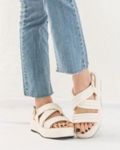 꼬임 기본 웨지 3cm 통굽샌들 (2color)