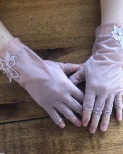 은은 플라워 손가락장갑 여자운전장갑 자외선차단장갑