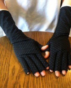 일본브랜드 도트 롱 자외선차단 손가락 여자운전장갑