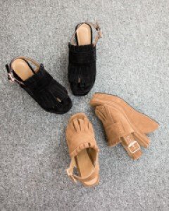 스웨이드 테슬 가보시 샌들(무료배송)