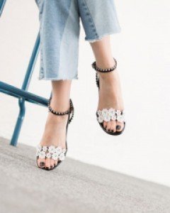 꽃 7cm스트랩 샌들 (무료배송)