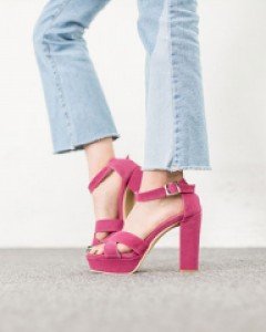 스웨이드 가보시 스트랩 샌들킬힐