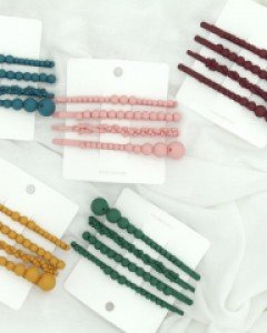 무광 코팅 4세트 동글 실핀 5color