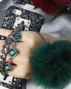 손잡이큐빅아이폰케이스