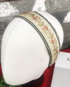 플라워 자수 헤어밴드 머리띠