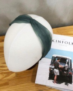 리본 오간지 머리띠 헤어밴드