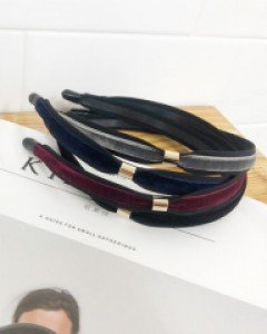 기본 얇은 벨벳 머리띠 헤어밴드