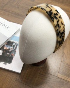 [프랑스핀] 넓은 셀룰로오스 호피 헤어밴드 머리띠