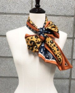 호피 양면 롱 트윌리 스카프 2color